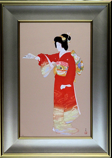 日本に 上村 松園「序の舞」掛け軸 絵画/タペストリ - www